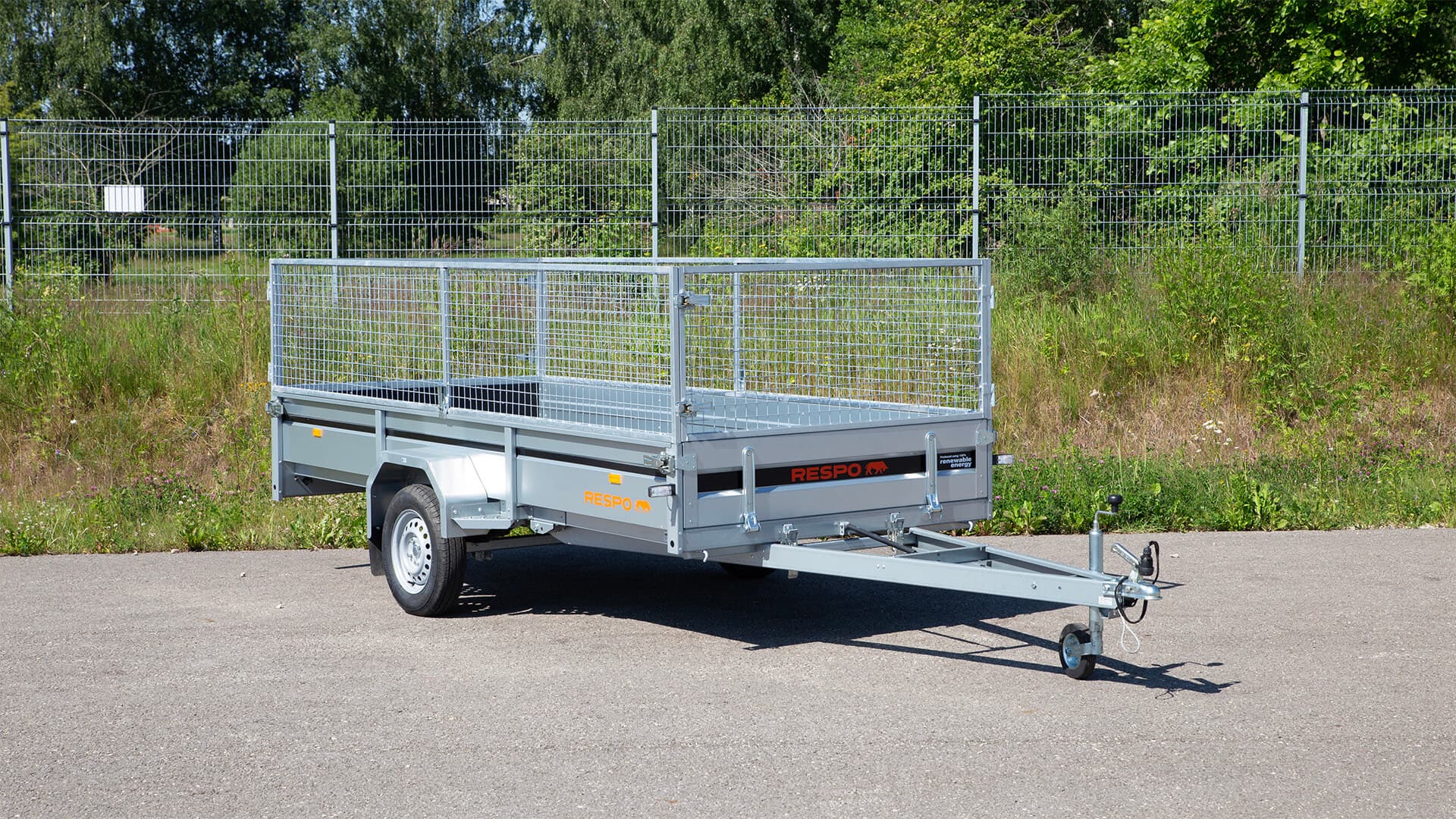 *LAGERRENSNING* Släpvagnar 3.49x1.50m PLH med nätgrindsats