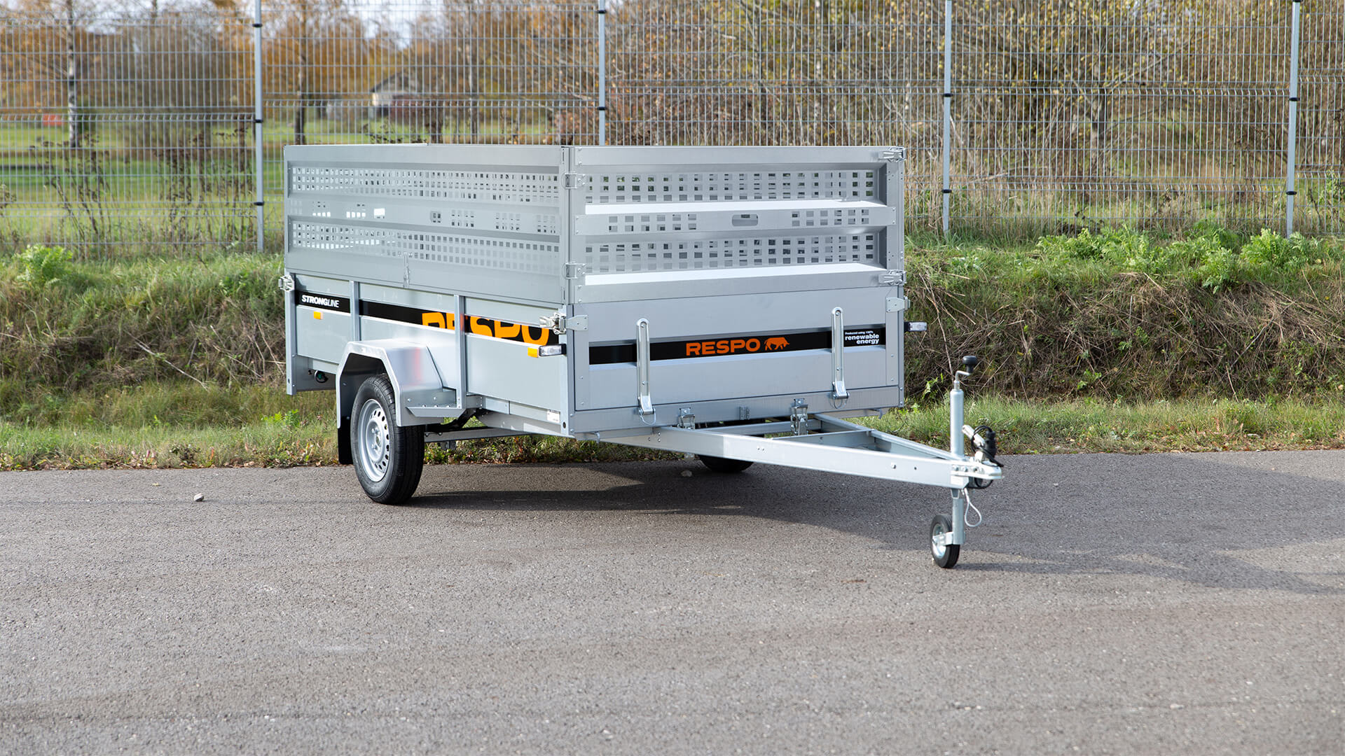 Släpvagnar 3.00x1.50m PLH med nätgrindsats